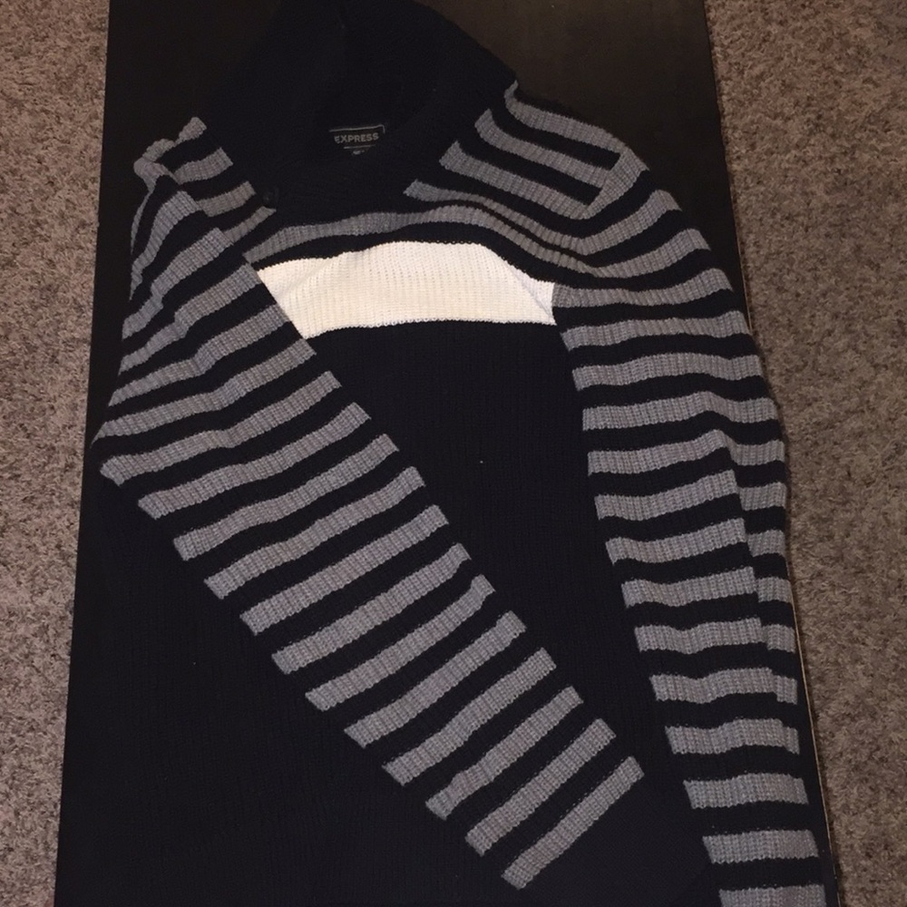 Express Sweater Unique Collar Med
